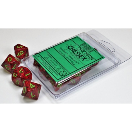 KOŚCI W PUDEŁKU Chessex SET 10 - Speckled Strawberry