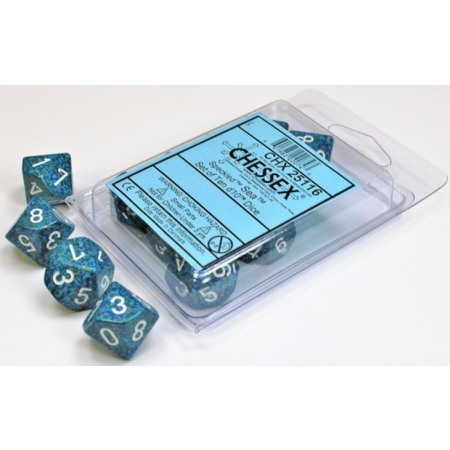 KOŚCI W PUDEŁKU Chessex SET 10 - Speckled Sea