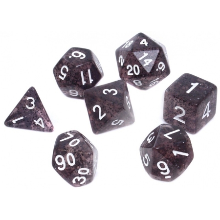 KOŚCI W PUDEŁKU Rebel RPG Brokatowe Czarne