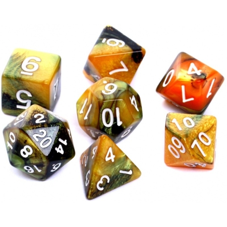 KOŚCI W PUDEŁKU Rebel RPG Dwukolorowe Czarno-Złote