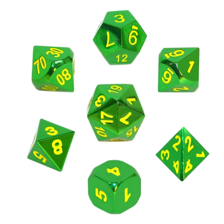 KOŚCI Rebel RPG Metal Zieleń z Żółtymi  Numerami