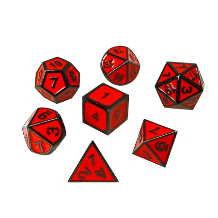 KOŚCI Rebel RPG Metal Czarna Tłoczona  Obsydianowa Czerwień