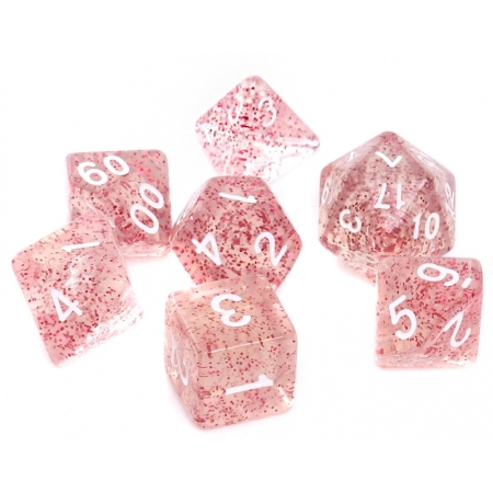 KOŚCI W PUDEŁKU Rebel RPG Brokatowe Czerwone