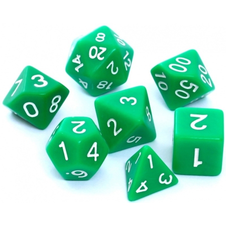 KOŚCI W PUDEŁKU Rebel RPG Matowe - Zielone