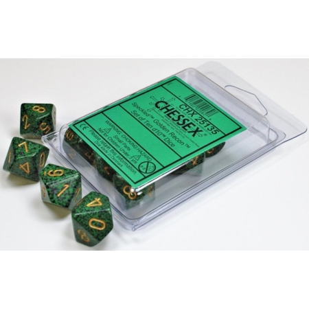 KOŚCI W PUDEŁKU Chessex SET 10 - Speckled Golden Recon