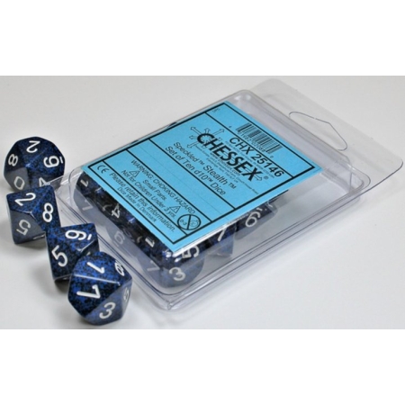KOŚCI W PUDEŁKU Chessex SET 10 - Speckled Stealth