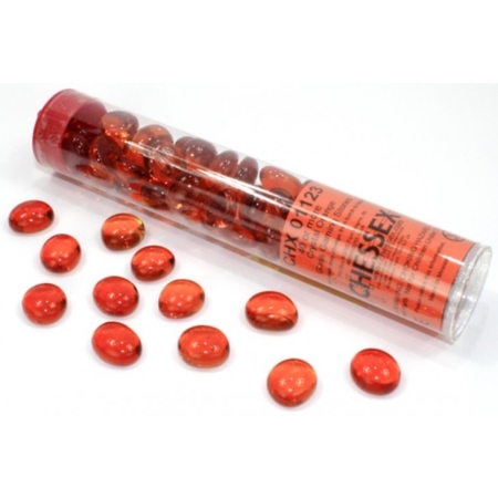KANTERY Chessex Crystal Orange Glass Gaming Stones