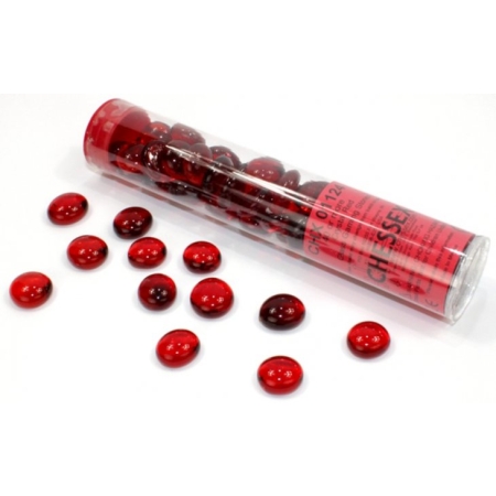 KANTERY Chessex Crystal Red Glass Gaming Stones