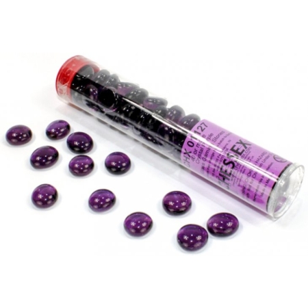 KANTERY Chessex Crystal Purple Glass Gaming Stones