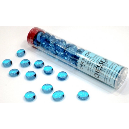 KANTERY Chessex Light Blue Glass Gaming Stones