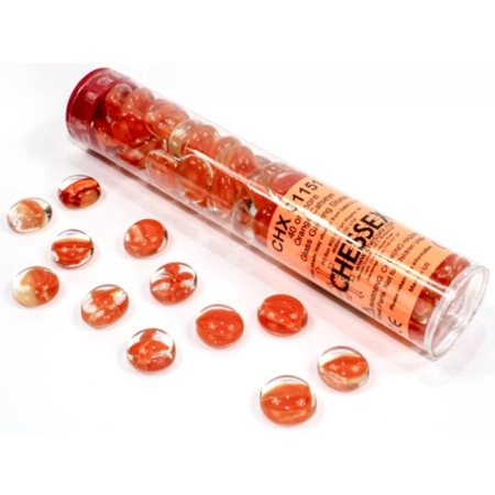 KANTERY Chessex Catseye Orange Glass Gaming Stones