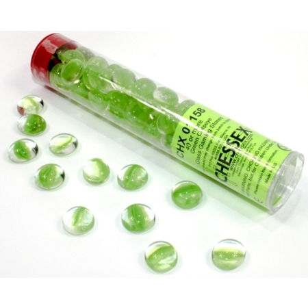 KANTERY Chessex Catseye Green Glass Gaming Stones