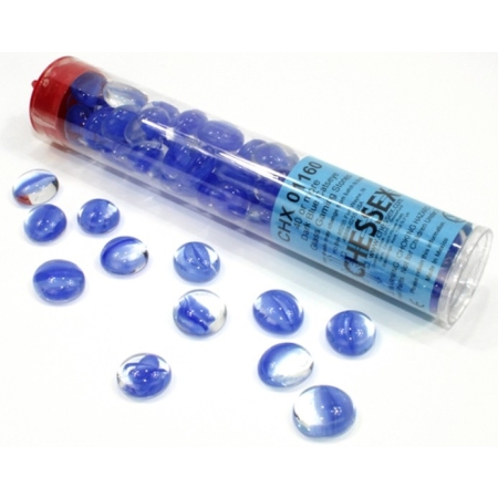 KANTERY Chessex Catseye Dark Blue Glass Gaming Stones
