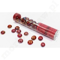 KANTERY Chessex Crystal Iridized Red  Glass Gaming Stones