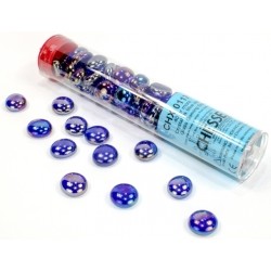 KANTERY Chessex Crystal Iridized Dark  Blue Glass Gaming Stones