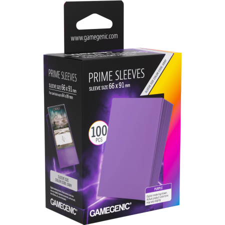 KOSZULKI NA KARTY 100 szt Gamegenic  Matte Prime PURPLE ( 66 x 91 mm ) Box