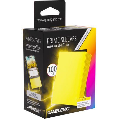 KOSZULKI NA KARTY 100 szt Gamegenic  Prime Sleeves YELLOW ( 66 x 91 mm )