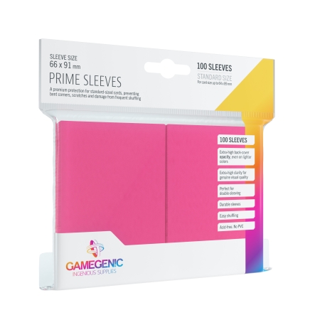 KOSZULKI NA KARTY 100 szt Gamegenic  Prime Sleeves PINK ( 66 x 91 mm )