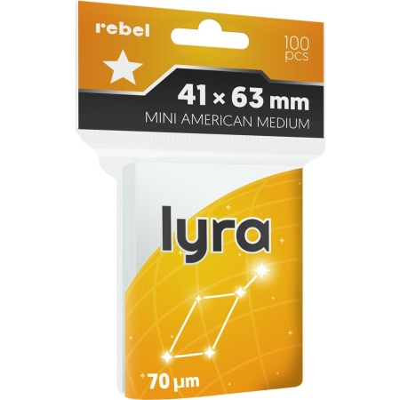 KOSZULKI NA KARTY Rebel 41 x 63 mm Mini  American Medium 100 szt LYRA