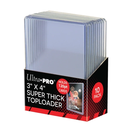 TOPLOADER Super Thick Holds 120pt  3"  x 4"