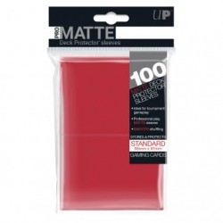 KOSZULKI NA KARTY PRO MATTE- 100 szt Czerwone