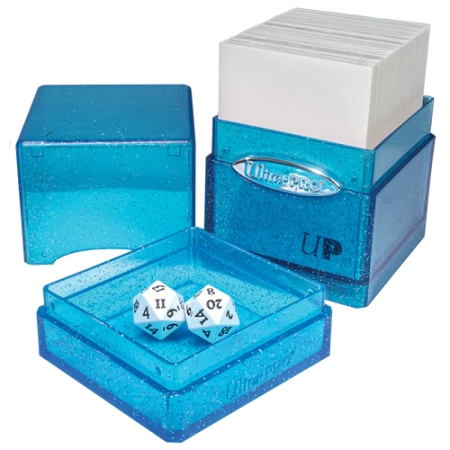 PUDEŁKO NA KARTY Deck Box na 100+ kart  Satin Tower Blue Glitter