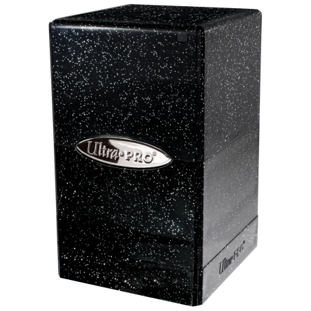 PUDEŁKO NA KARTY Satin Tower Deck Box - Glitter Black