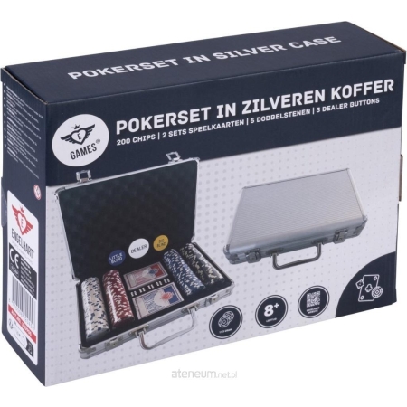 POKER 200 Żetonów w Walizce z Kartami