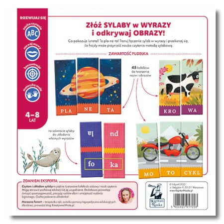 CZYTAM I UKŁADAM SYLABY. Zestaw Rakieta
