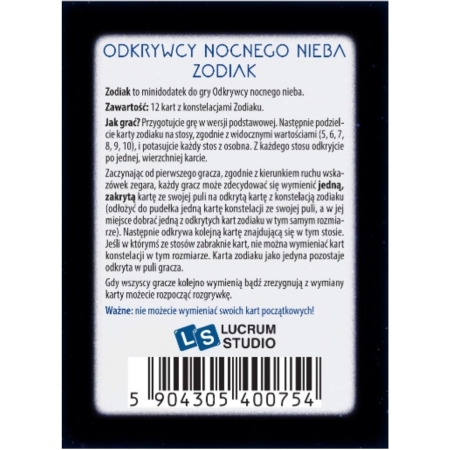 ODKRYWCY NOCNEGO NIEBA Zodiak Dodatek
