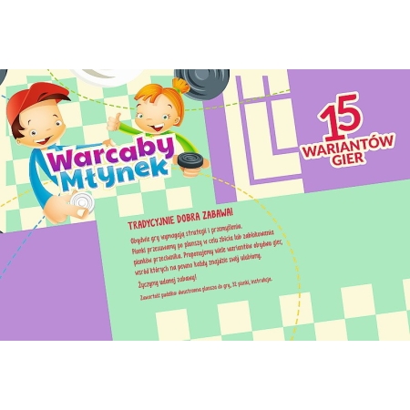 WARCABY + MŁYNEK Trefl 15 Wariantów Gier