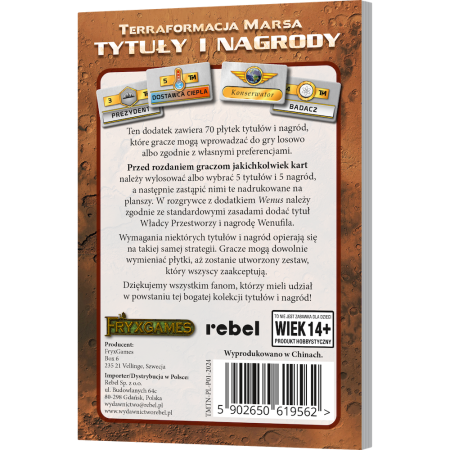 TERRAFORMACJA MARSA - Tytuły i Nagrody