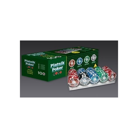 POKER PIATNIK SET 100 szt (14g) Żetony  Pokerowe