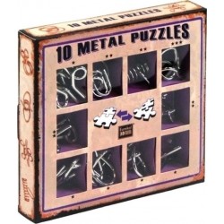 ŁAMIGŁÓWKI METALOWE 10 szt Zestaw Fioletowy Puzzle Eureka