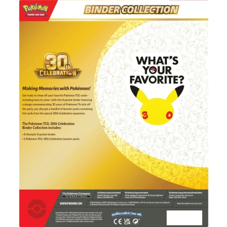 POKEMON 30th Celebration Binder  Collection