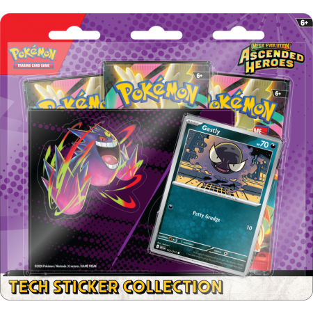 Pokemon Mega Evolution 02,5 Tech Sticker  Collection Gastly