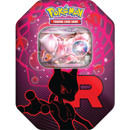 POKEMON Team Rockets Fall Ex Tin Mewtwo  Ex