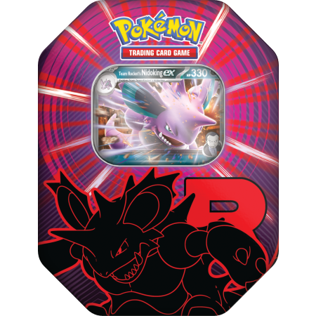 POKEMON Team Rockets Fall Ex Tin  Nidoking Ex