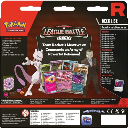 POKEMON League Battle Decks Team Rocket  Mewtwo Ex