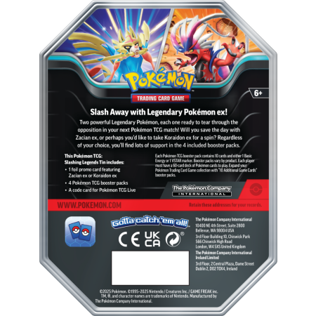 POKEMON Summer Tin 2025  ZACIAN Ex