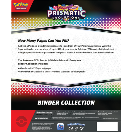 POKEMON SV 8,5 Prismatic Evolutions  Binder Collection