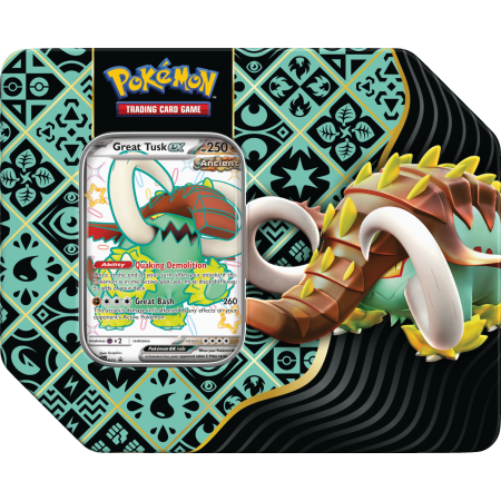 POKEMON Paldean Fates Tin 5-booster  GREAT TUSK