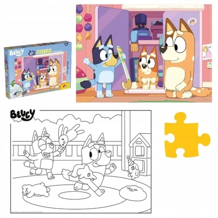 PUZZLE Lisciani 60 el. Dwustronne Bluey