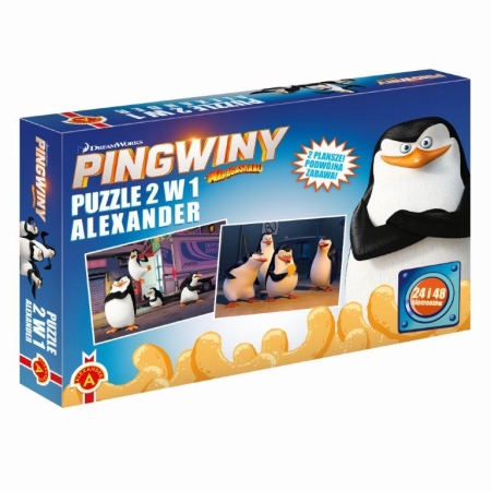 PUZZLE Alexander 2 w 1 Pingwiny z Madag.