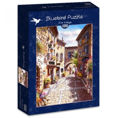 PUZZLE Bluebird 1000 el. Ulica Pełna Kwiatów w Eze