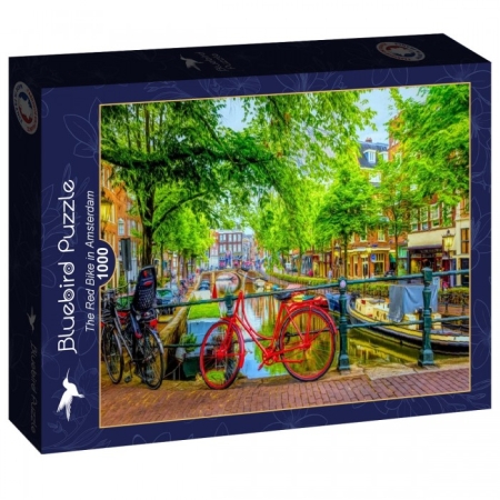 PUZZLE Bluebird 1000 el. Czerwony Rower w Amsterdamie