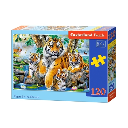 PUZZLE CASTOR 120 el. Tigers by the Stream
