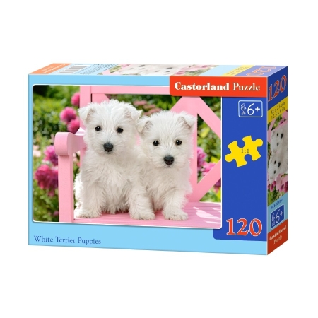 PUZZLE CASTOR 120 el. White Terrier Puppies
