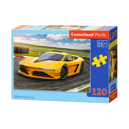 PUZZLE CASTOR 120 el. Yellow Sportscar