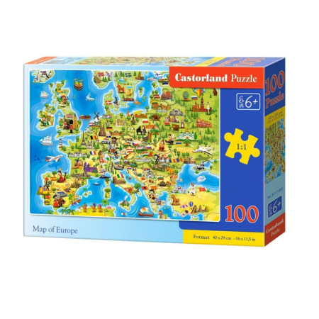 PUZZLE CASTOR 100 el. Mapa Europy